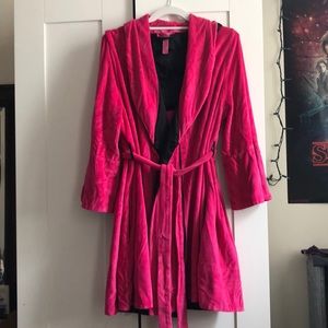 Betsy Johnson Pink Velvet Robe